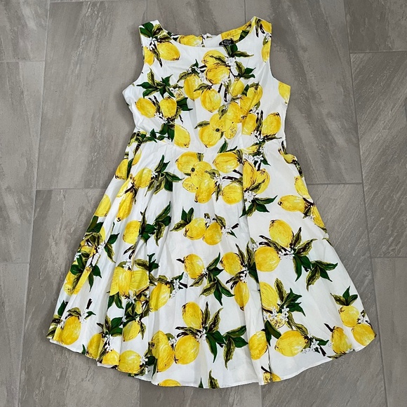 Vintage Inspired Lemon Print Dress - Picture 1 of 9